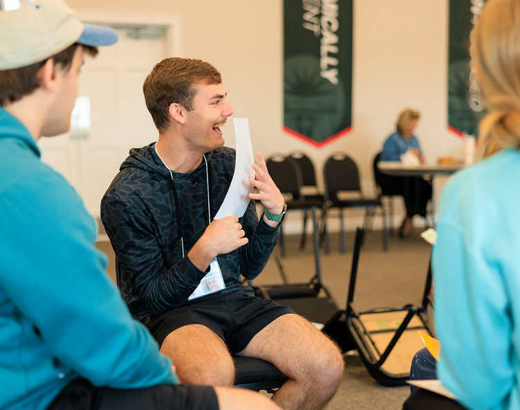 students participating in a group activity