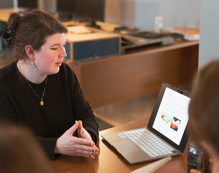 teacher teaching in classroom