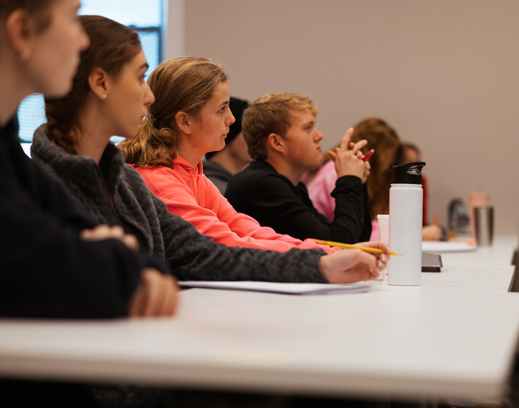students listening in classroom