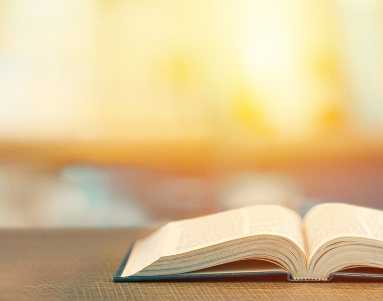 open book on table