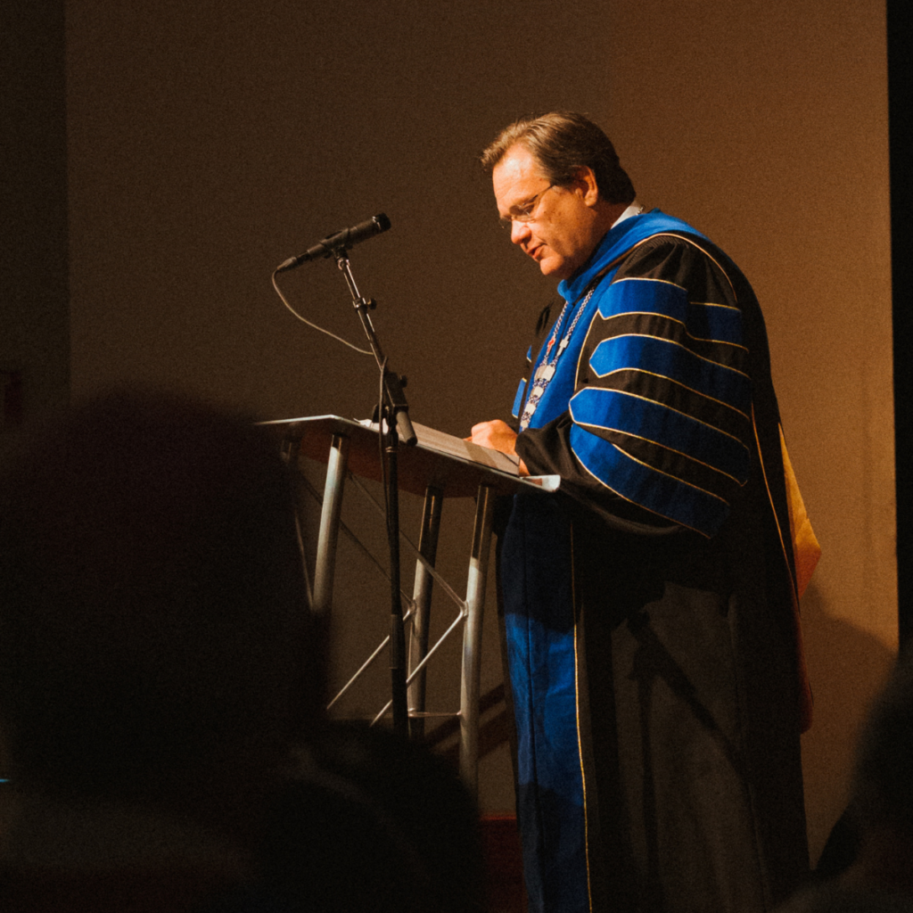 Doctor Fant giving a presentation on "Why Math Matters for Thinking Christians".