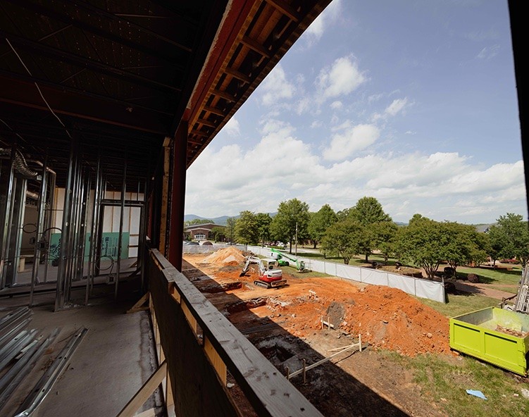 Work Begins on New Entrance at Donnan Administration Building