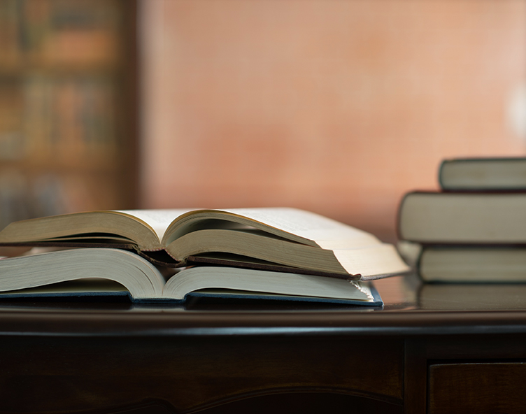 books on table