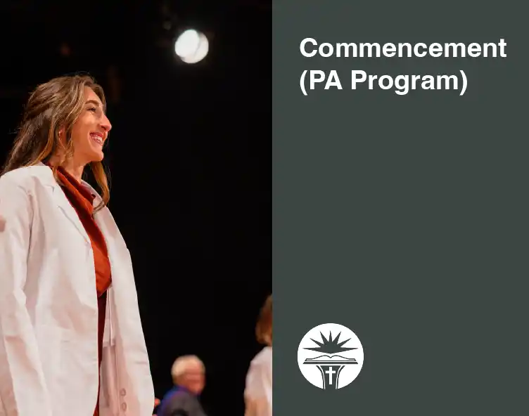 student graduating at commencement